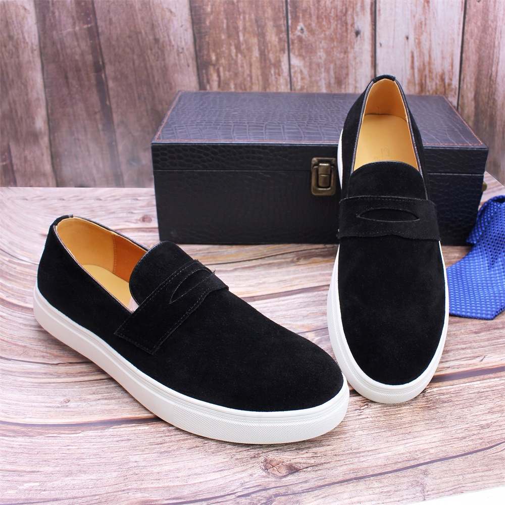 Mychonly Full-Grain Leather Microfiber Rubber Sneakers – Weekend Wear