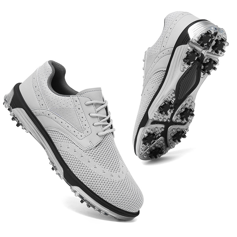Mychonly Microfiber Cotton Fabric MD TPU Golf Shoes