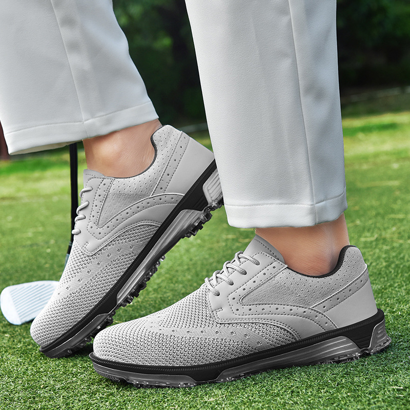 Mychonly Microfiber Cotton Fabric MD TPU Golf Shoes