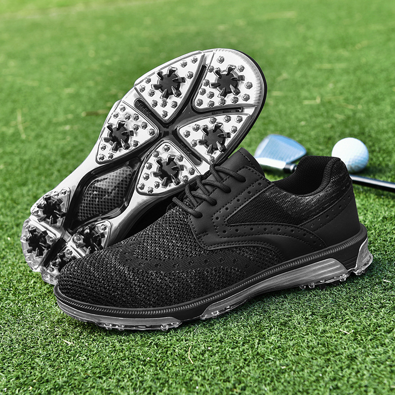 Mychonly Microfiber Cotton Fabric MD TPU Golf Shoes