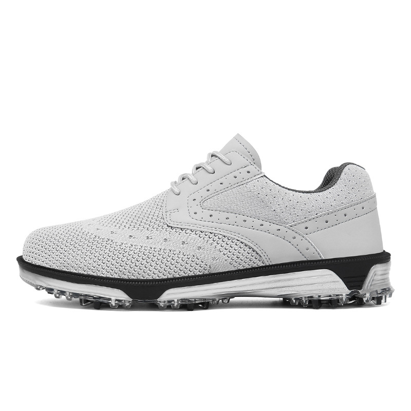 Mychonly Microfiber Cotton Fabric MD TPU Golf Shoes