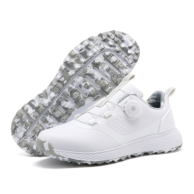 Mychonly Microfiber Cotton Fabric Rubber Golf Shoes