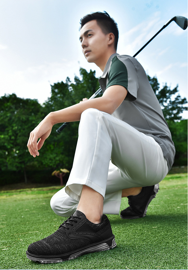 Mychonly Microfiber Cotton Fabric MD TPU Golf Shoes