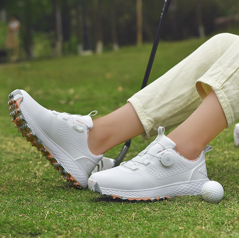 Mychonly Microfiber Cotton Fabric Rubber Golf Shoes