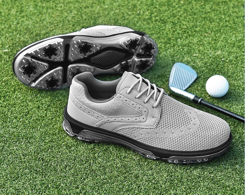 Mychonly Microfiber Cotton Fabric MD TPU Golf Shoes