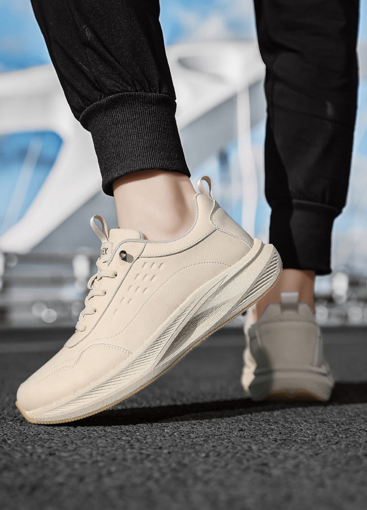 Mychonly Microfiber Cotton Fabric Popcorn Foam Rubber Running Sneakers