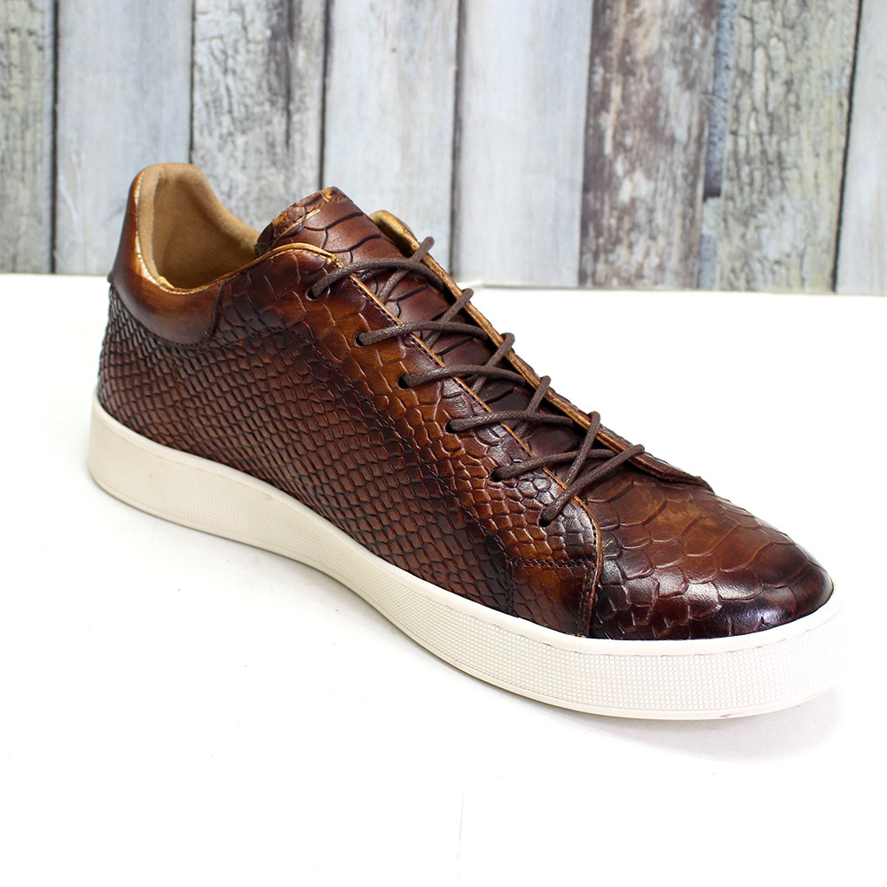 Mychonly Full-Grain Leather Microfiber Rubber Sneakers – Everyday Comfort